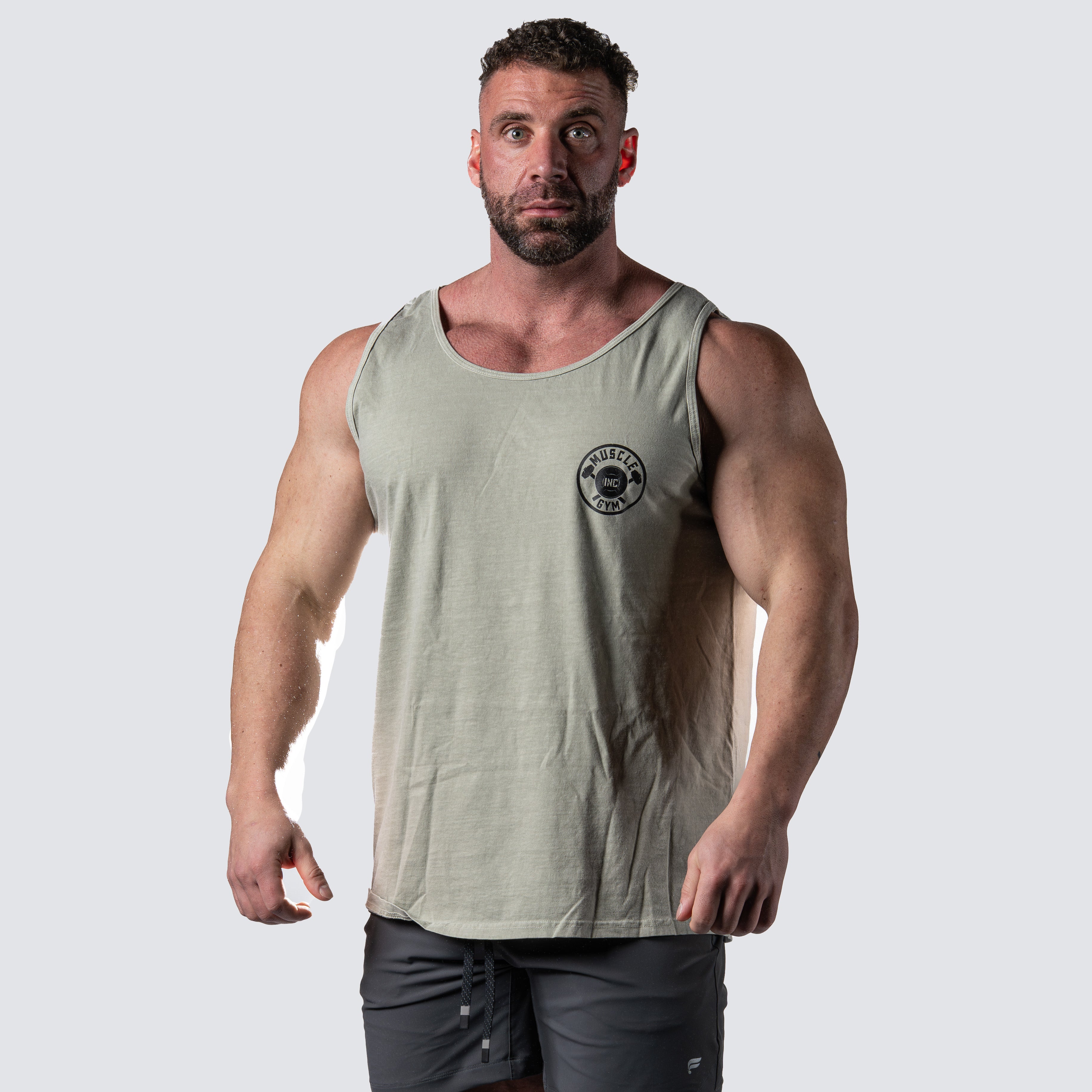 Tan Muscle Inc Tank – Muscle Inc Gym